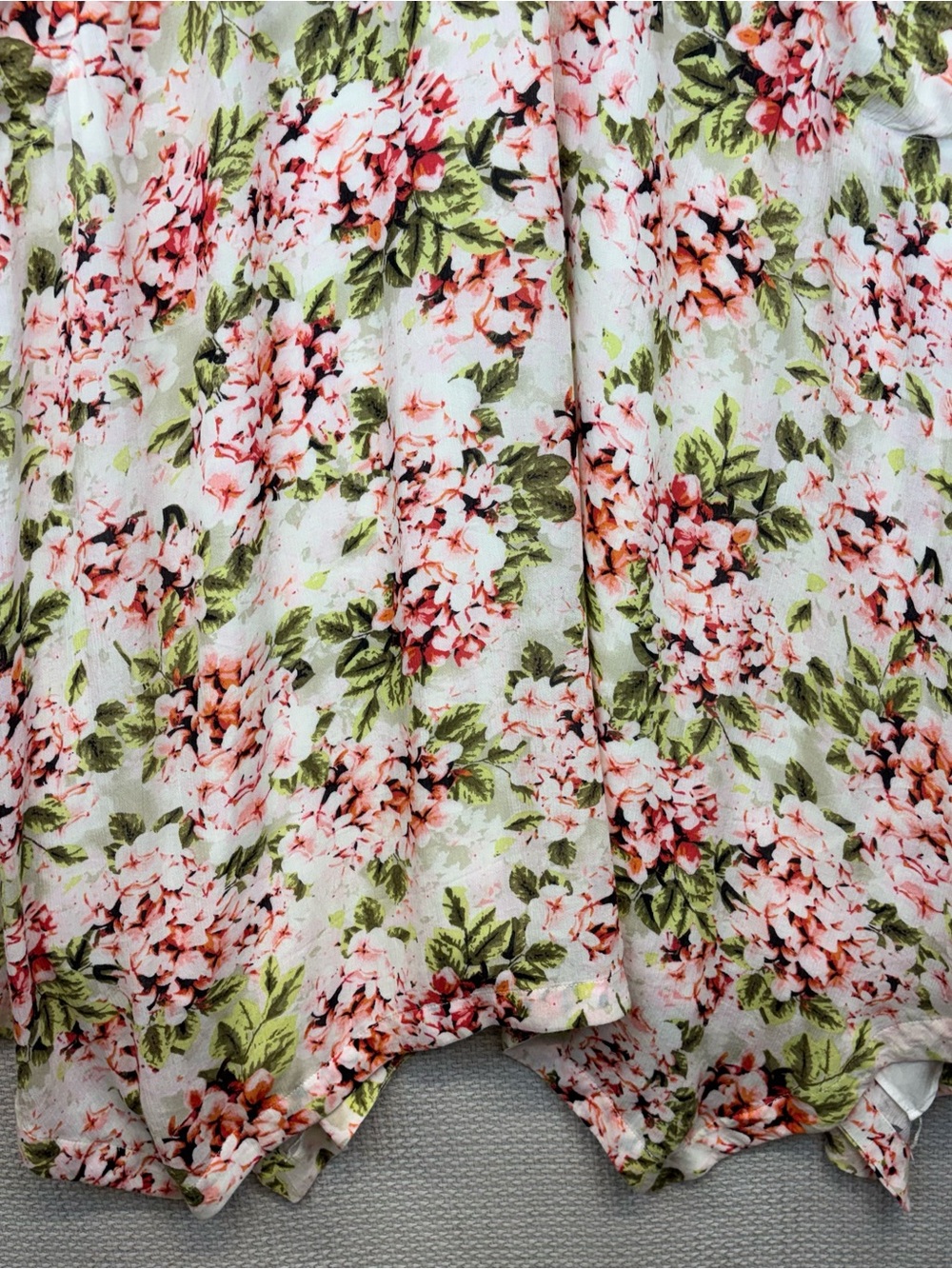 J Jill Pebble Hydrangea Pink Floral Print Tie Waist Dress Sz 2X Feminine Cottage - Picture 5 of 9